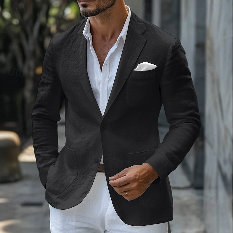 Sommerlicher Leinenblazer für Herren – Leichter Tailored Fit