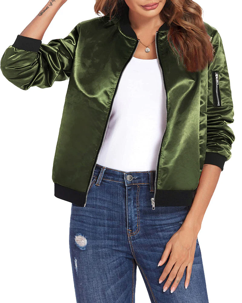 Nina - Chaqueta bomber con cremallera
