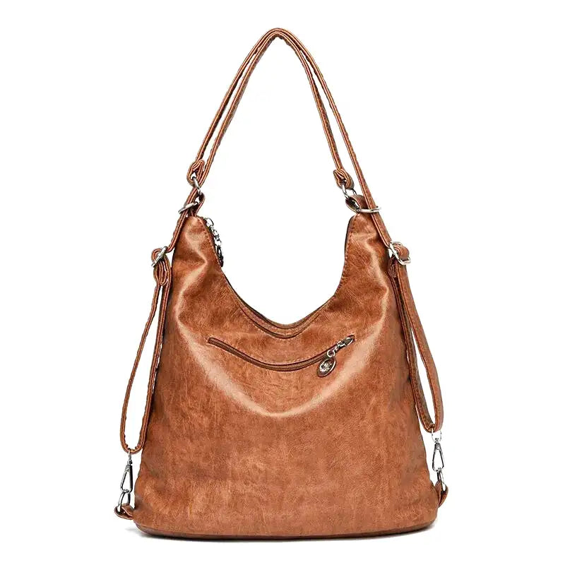 ODALIS - Sac à main avec bandoulière en cuir et plusieurs compartiments