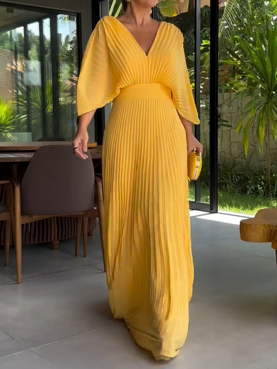 Gizela - Robe maxi côtelée aérée pour femmes