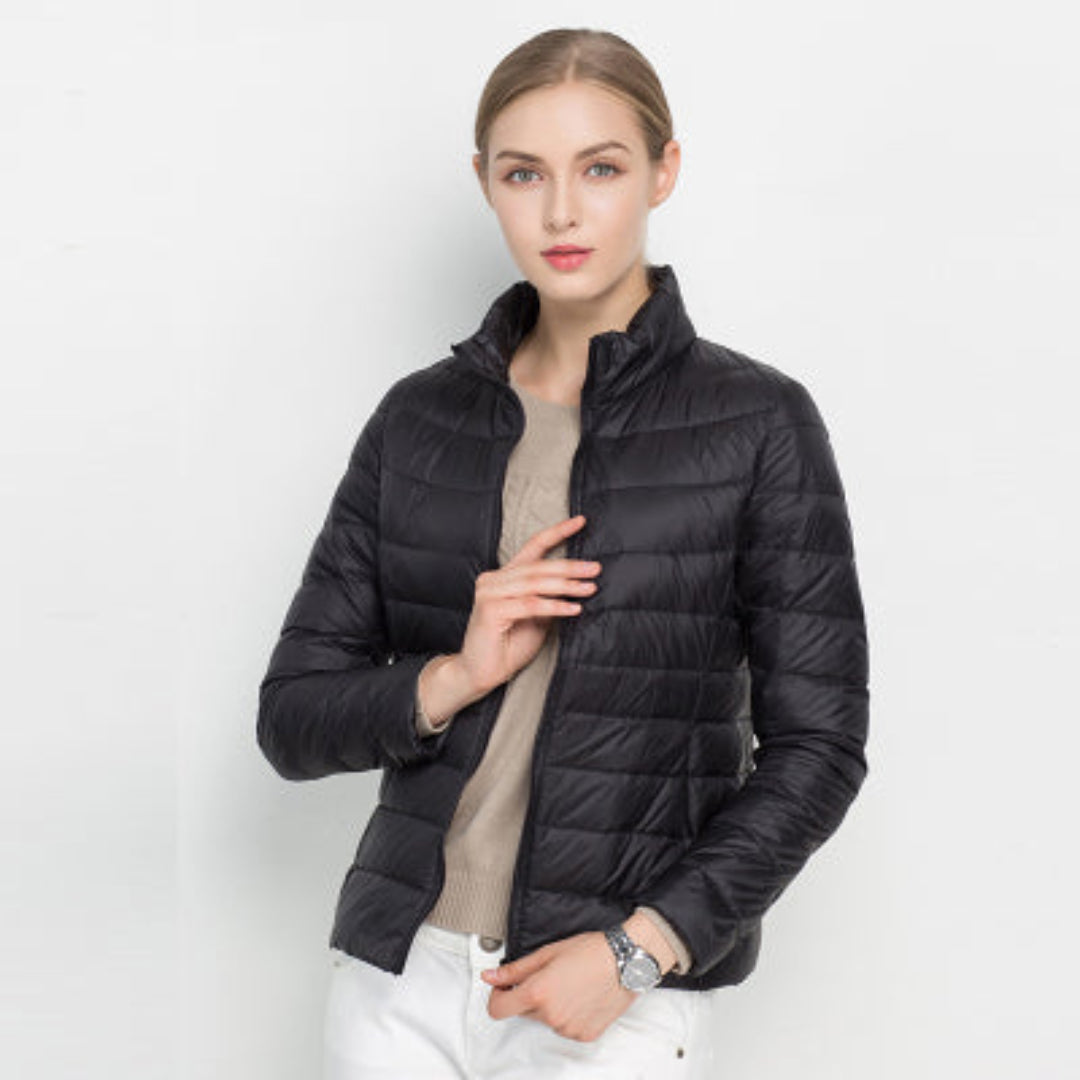 Warm lightweight women's down jacket with slim fit | Short winter jacket