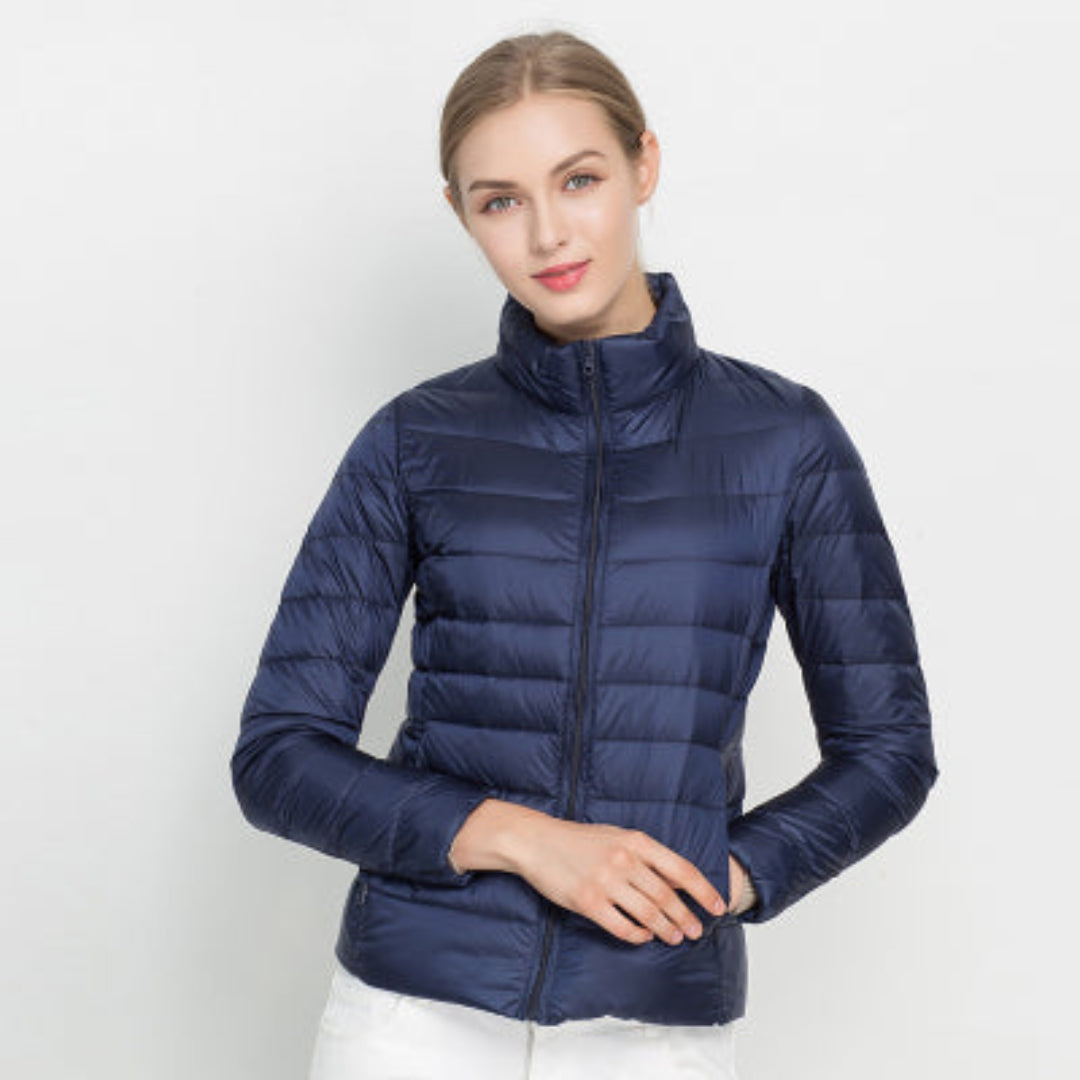 Warm lightweight women's down jacket with slim fit | Short winter jacket