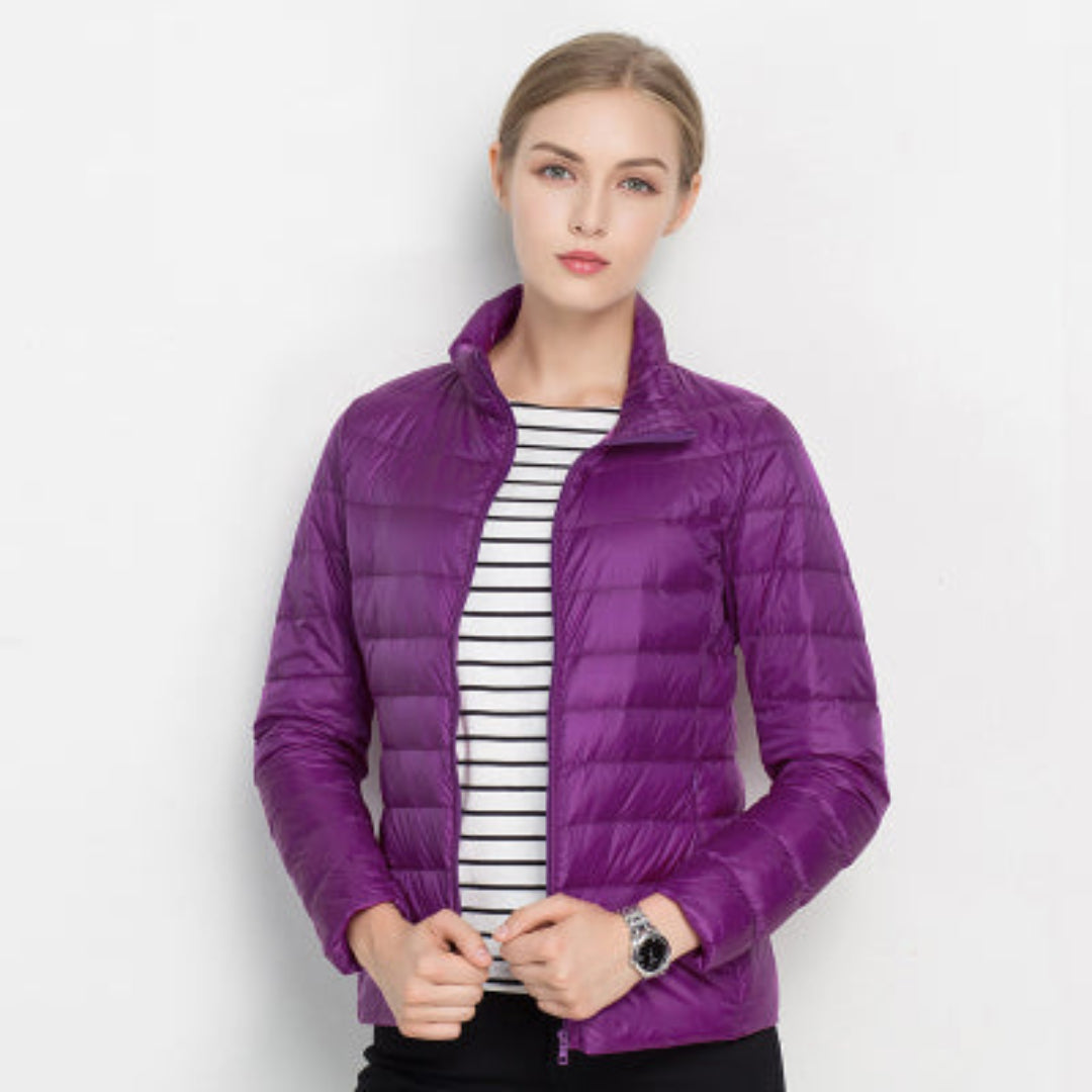 Warm lightweight women's down jacket with slim fit | Short winter jacket
