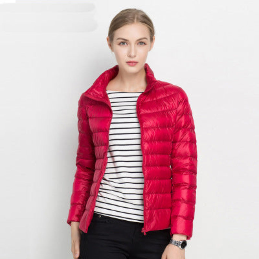 Warm lightweight women's down jacket with slim fit | Short winter jacket