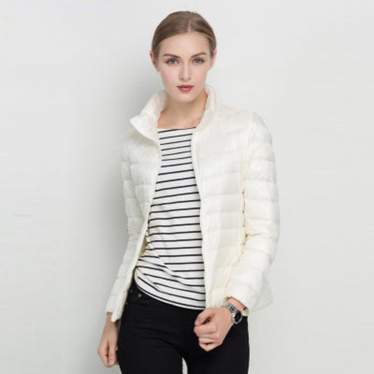Chaqueta ligera de plumas para mujer Warme con ajuste slim | Chaqueta corta de invierno