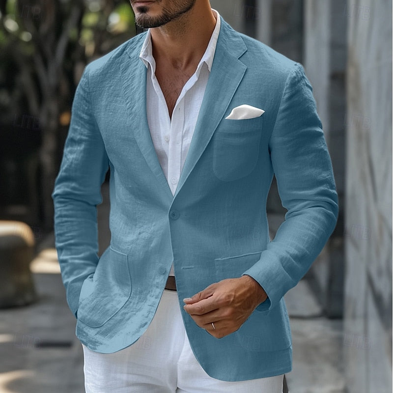 Sommerlicher Leinenblazer für Herren – Leichter Tailored Fit