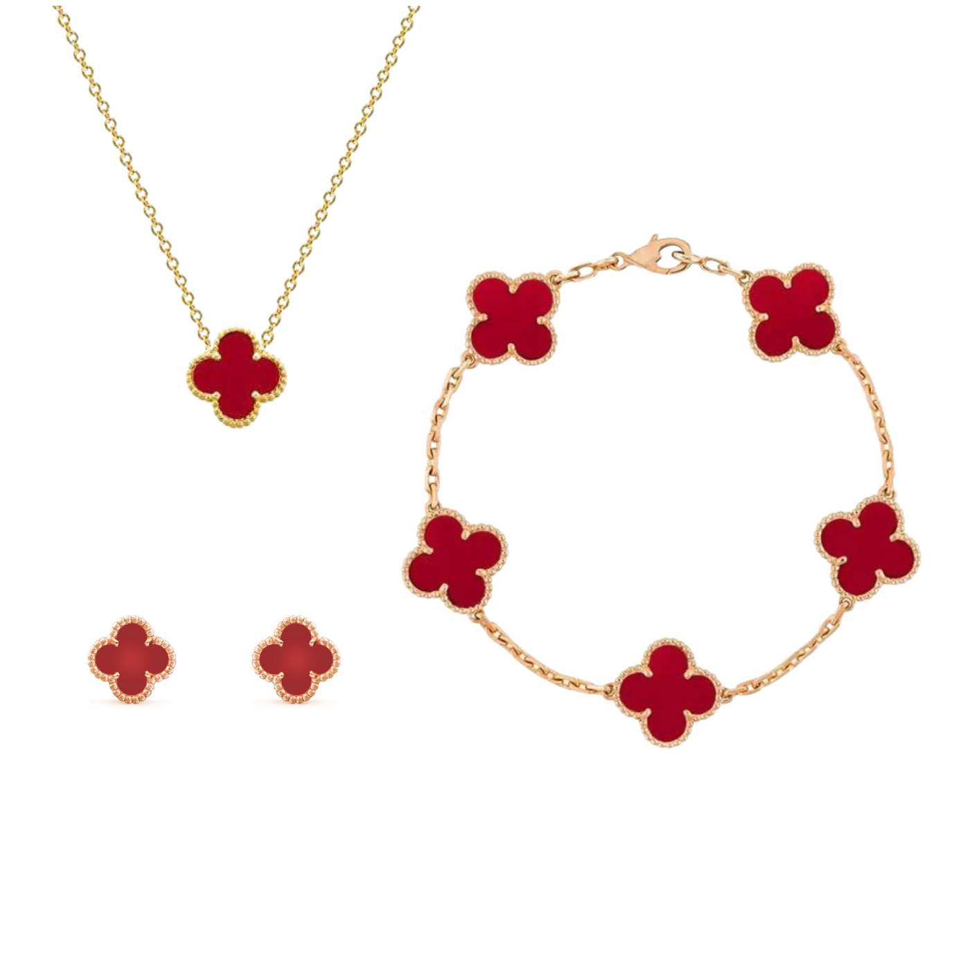 Bella - Klee-Schmuckset - Geschenkfertig