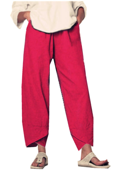 Damen Culottes - Weites Bein - Gekürzte Länge - Elastische Taille - Leichter Stoff