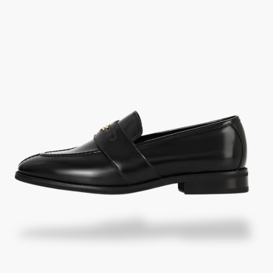 Ortopedické dámske mokasíny z kože - čierne