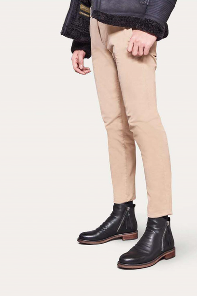 Damenstiefel aus Leder mit rutschfester Sohle und elegantem Design