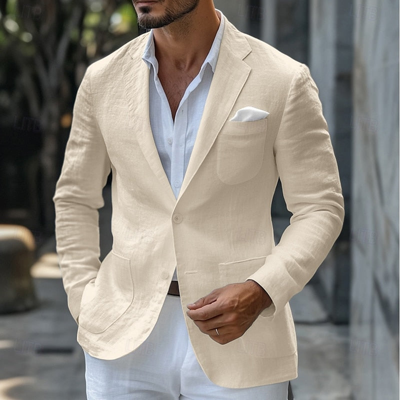 Sommerlicher Leinenblazer für Herren – Leichter Tailored Fit