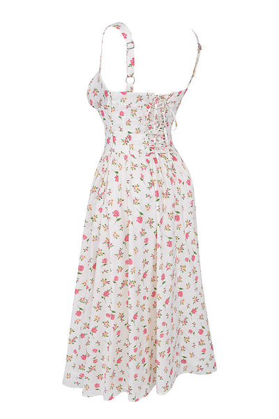 Vestido midi de verano con estampado floral