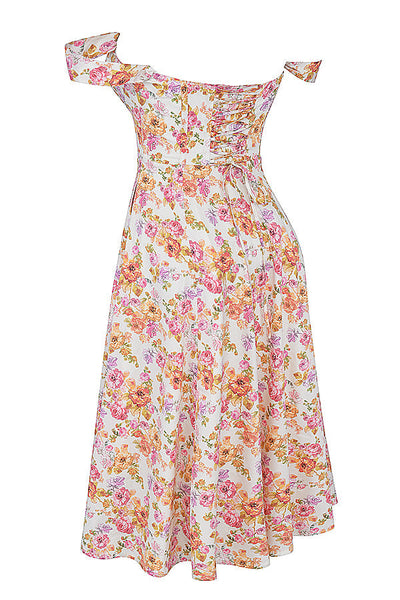 Vestido midi de verano con estampado floral