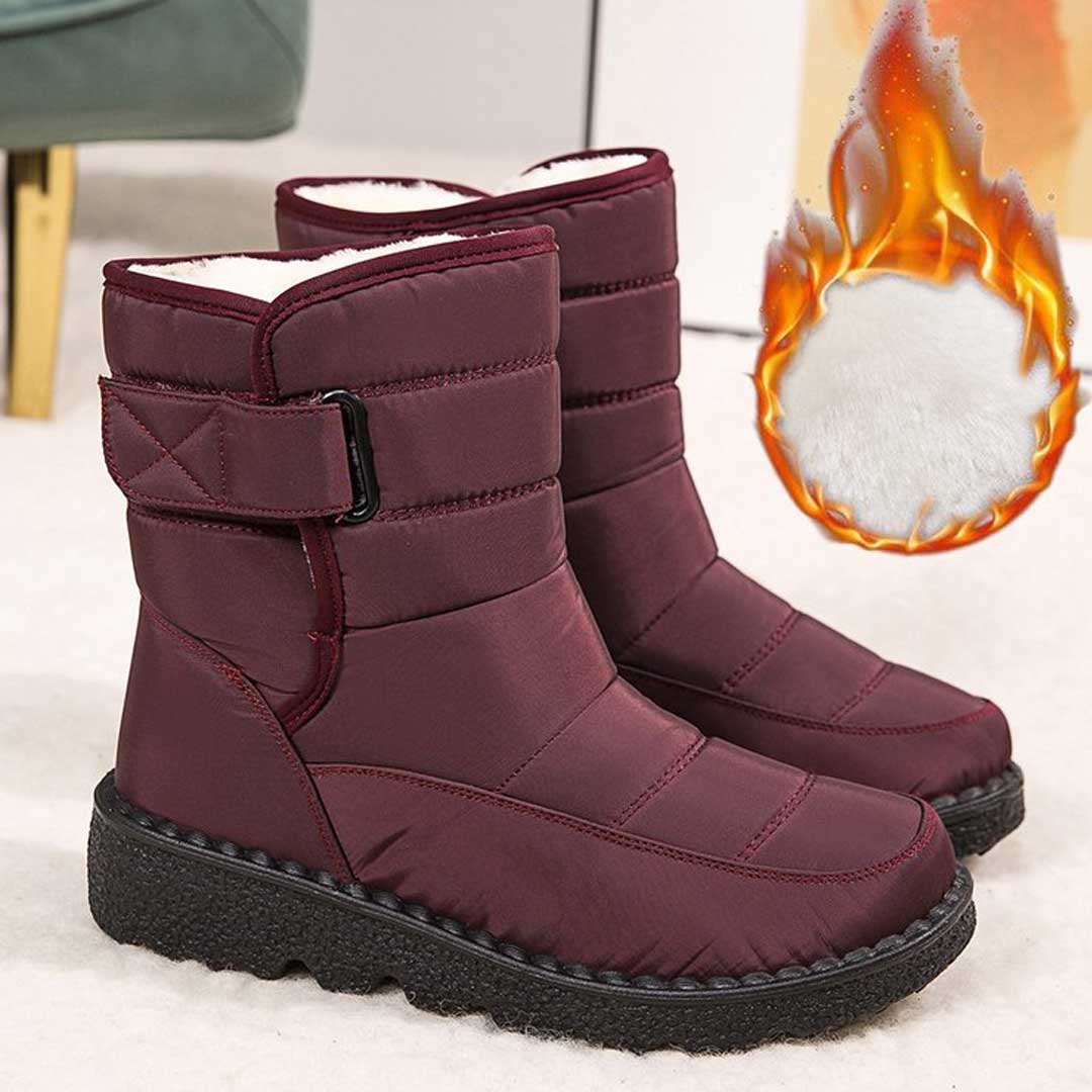 Wasserdichte und rutschfeste Damen Schneestiefel - Warme Winterstiefel für Schnee und Regen