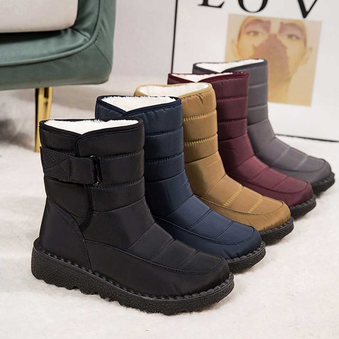 Wasserdichte und rutschfeste Damen Schneestiefel - Warme Winterstiefel für Schnee und Regen
