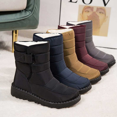 Wasserdichte und rutschfeste Damen Schneestiefel - Warme Winterstiefel für Schnee und Regen