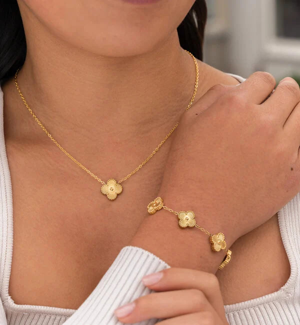 Bella - Klee-Schmuckset - Geschenkfertig