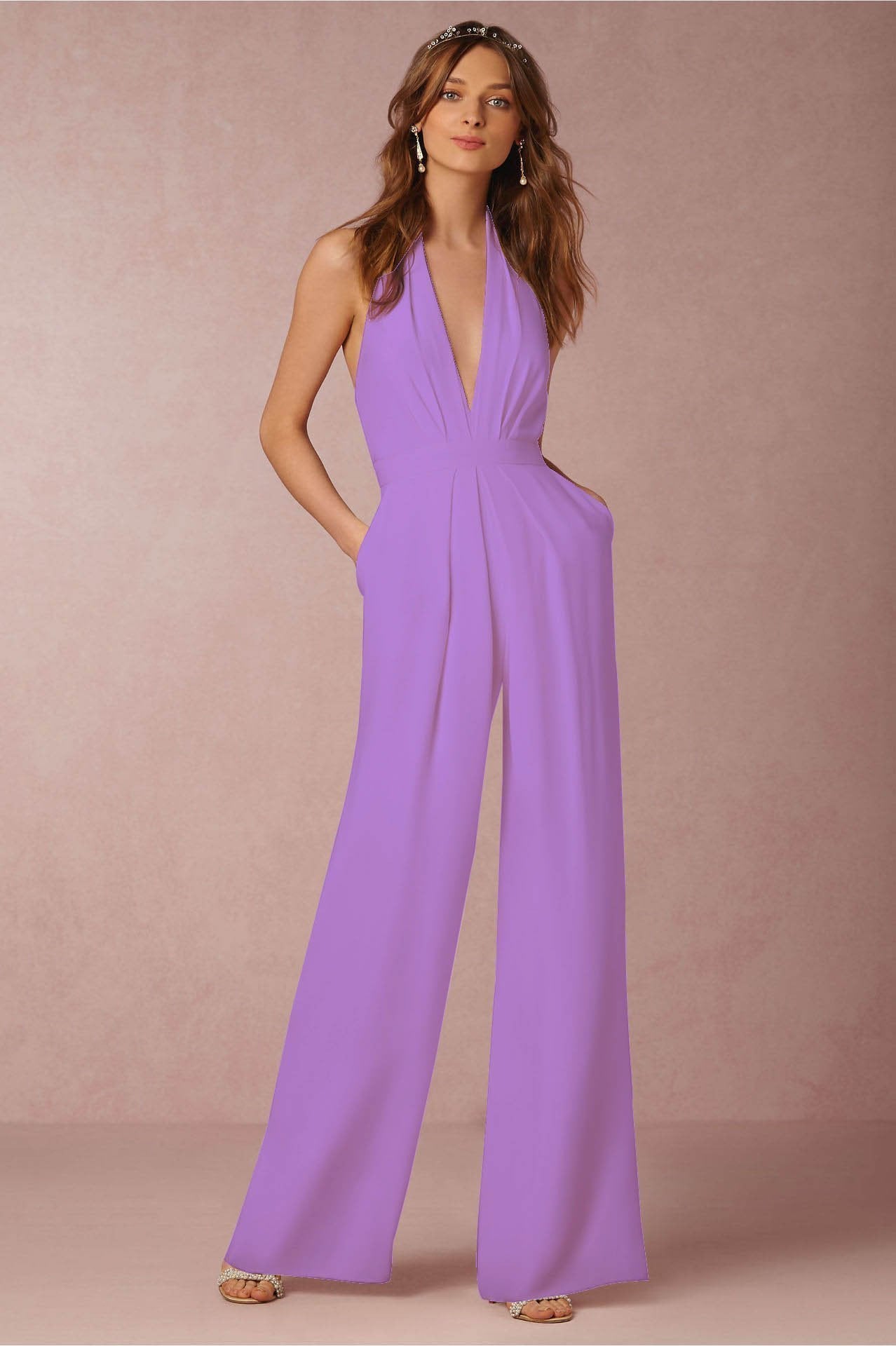 Sigrid Damen-Jumpsuit mit Weitem Bein