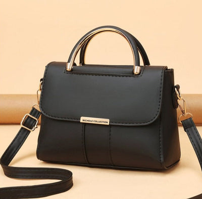 Ali - Schicke vegane Ledertasche mit Deckel