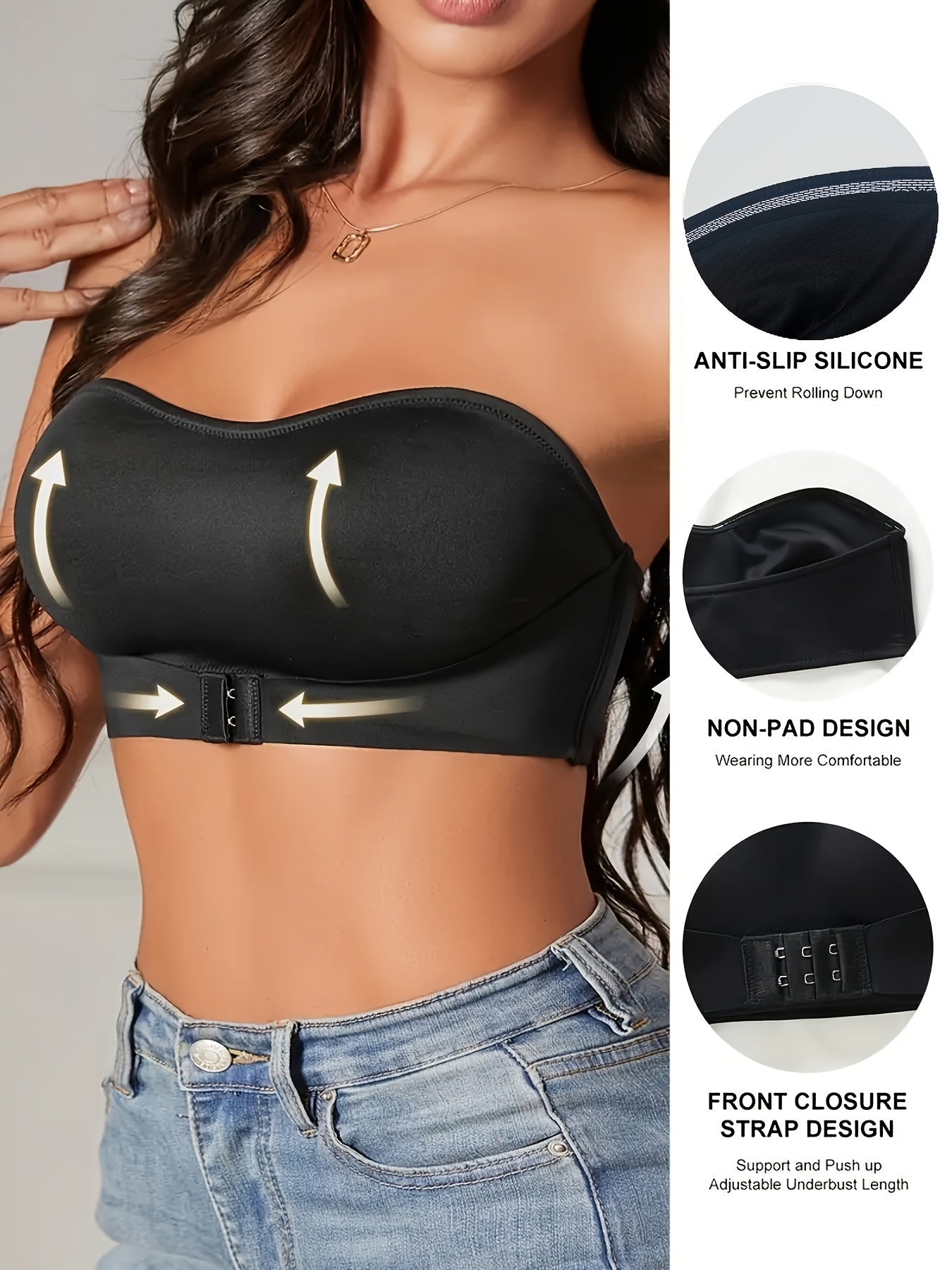 Naomi | Sujetador bandeau deportivo sin costuras antideslizante – Comodidad y estilo