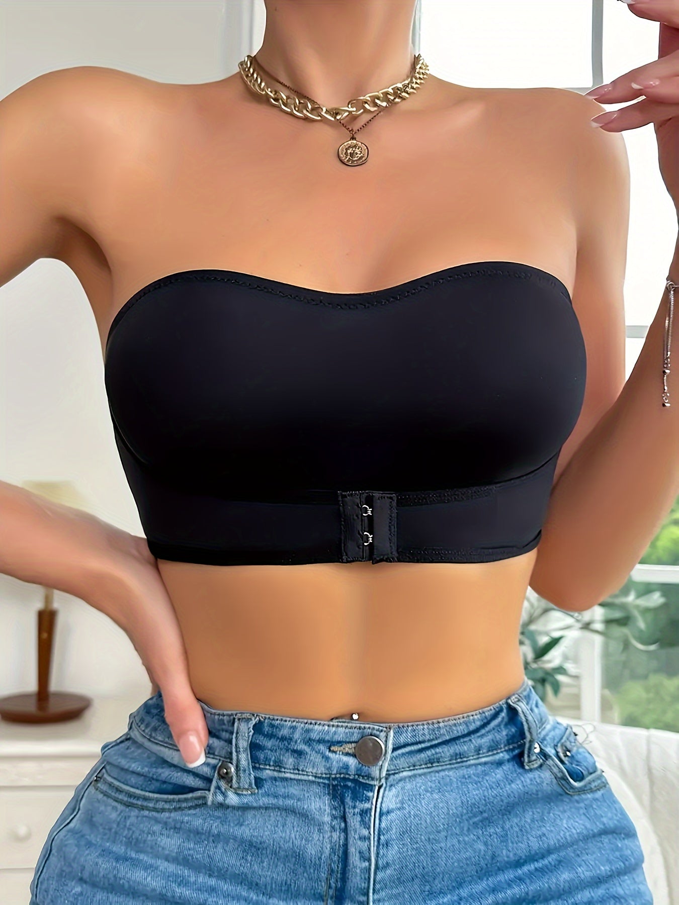 Naomi | Sportlicher nahtloser Anti-Rutsch-Bandeau-BH – Komfort & Stil