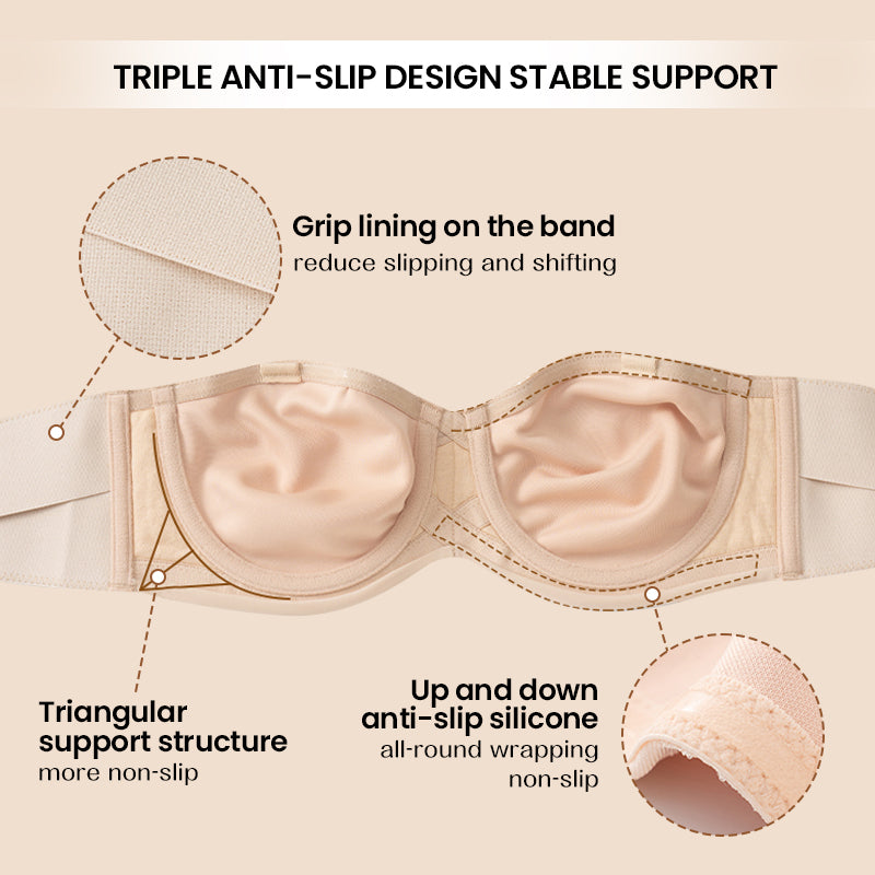 Strapless Bra with Full Support - Super Comfort & Lift