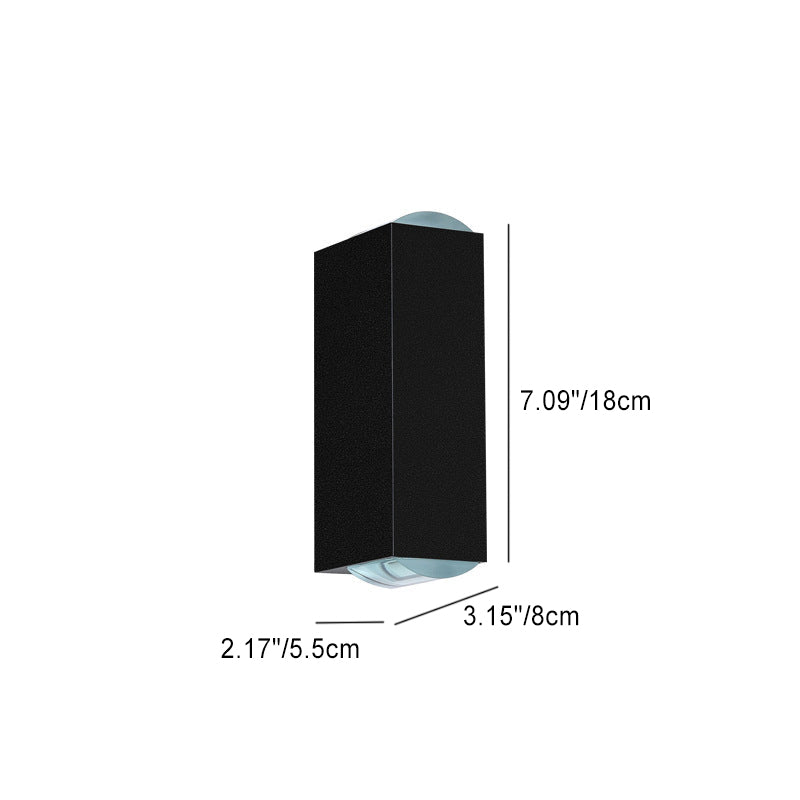 Aplique de pared LED negro moderno para uso exterior