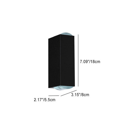 Aplique de pared LED negro moderno para uso exterior