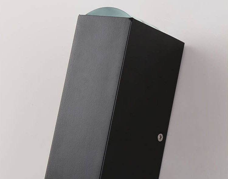 Moderna lampada da parete LED nera per esterni