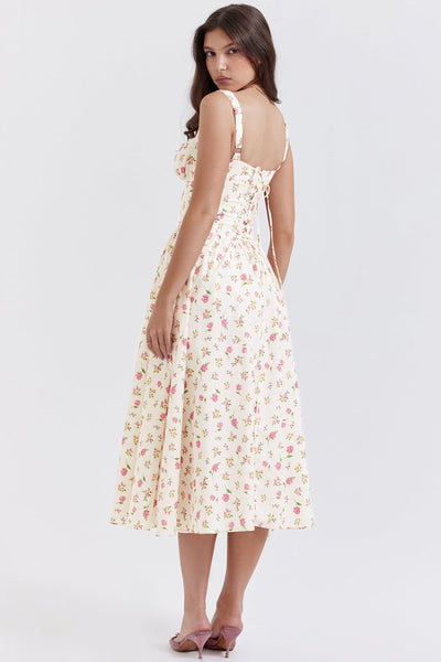 Vestido midi de verano con estampado floral