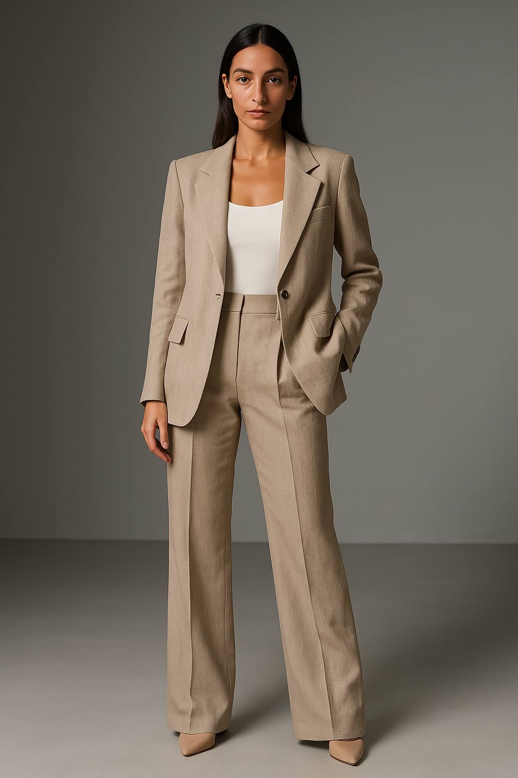 Ensemble blazer et pantalon deux pièces pour femmes