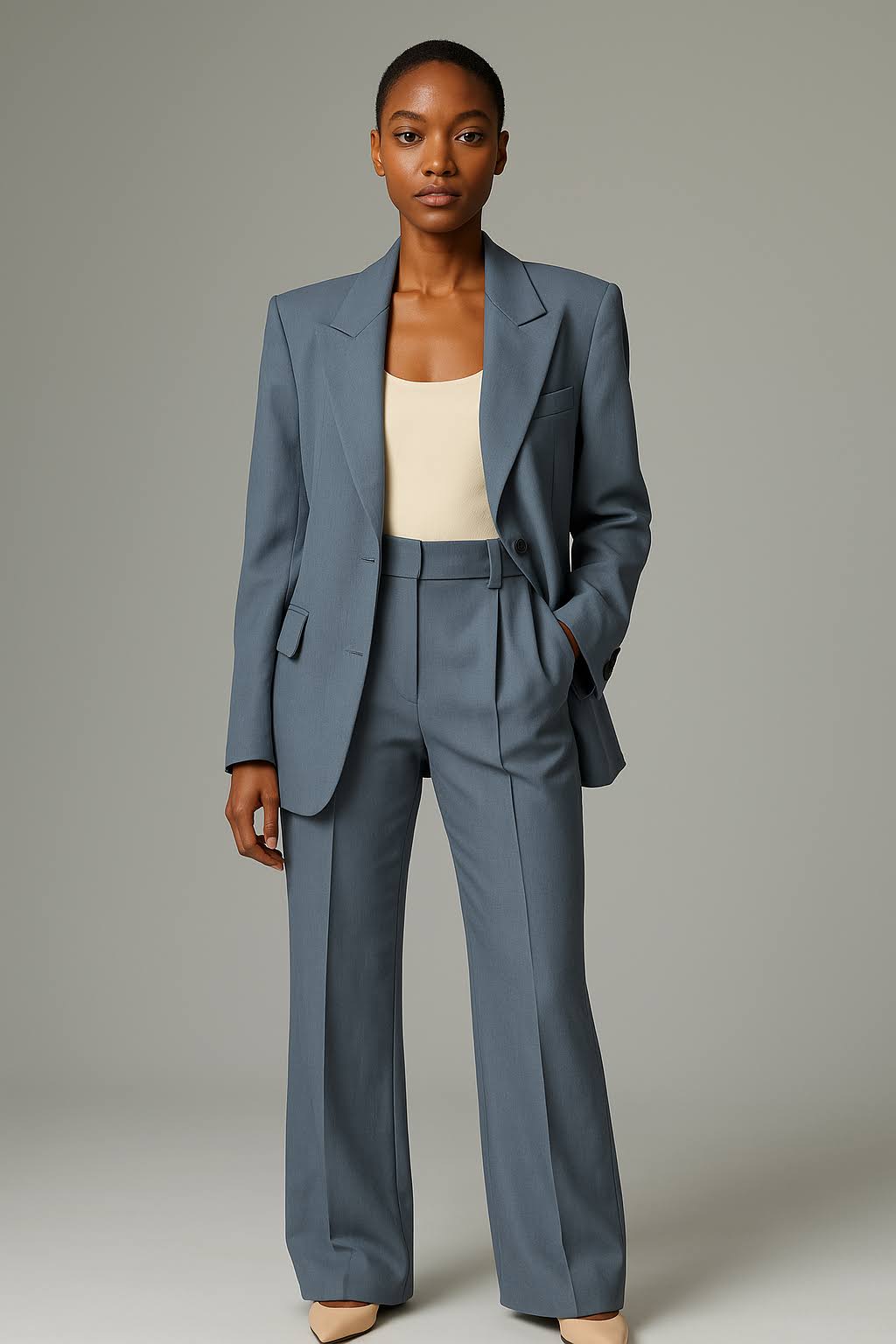 Zweiteiliges Blazer- und Hosenset für Damen