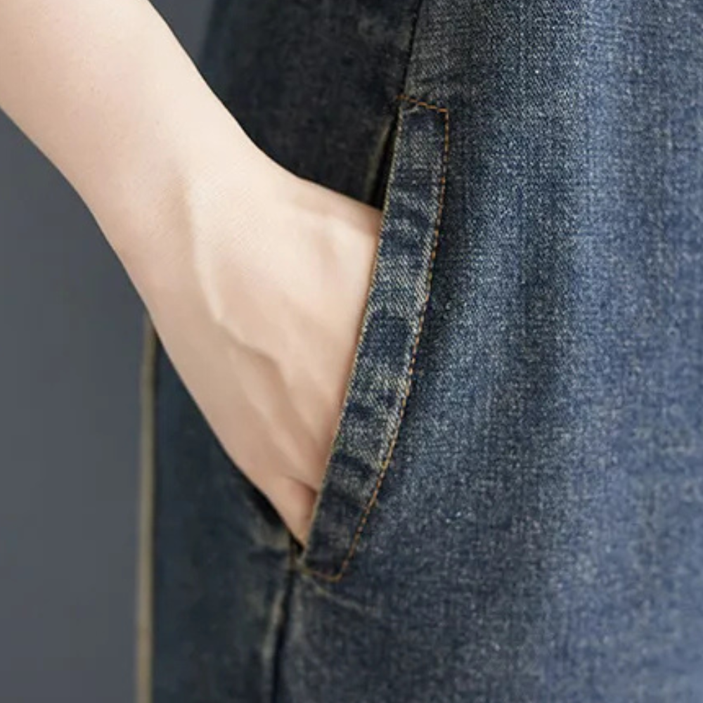 AGATA - Eleganter Denim-Sommer-Overall für Damen