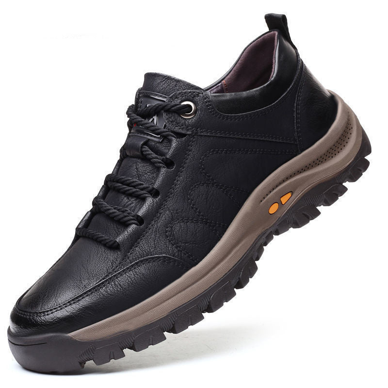 Zapatos ortopédicos transpirables de piel para hombre.