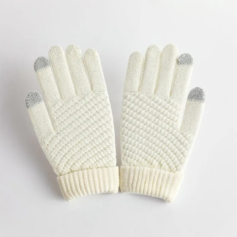 Gants d'hiver en tricot cachemire pour femmes
