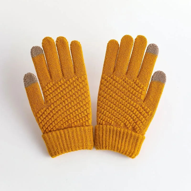Gants d'hiver en tricot cachemire pour femmes