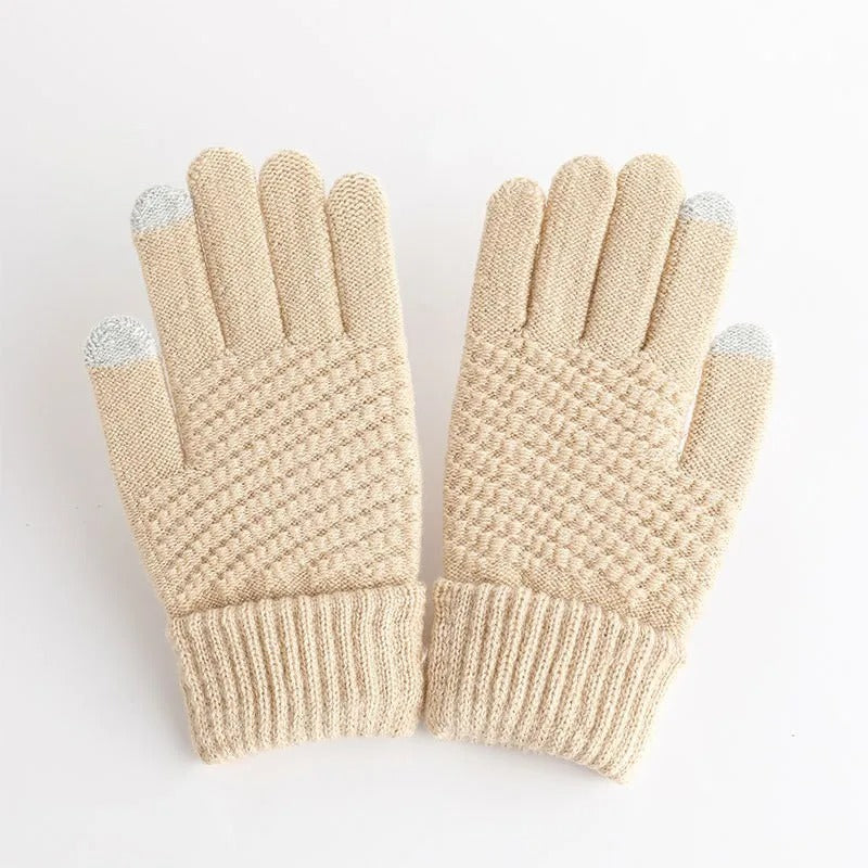 Gants d'hiver en tricot cachemire pour femmes