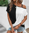 Asymmetrisches Colourblock-T-Shirt Damen - Komfort und Stil in Einem