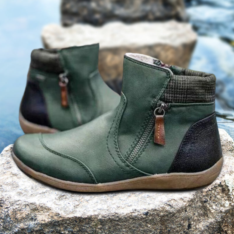 Αδιάβροτες ορθοπεδικές γυναικείες μπότες με φερμουάρ