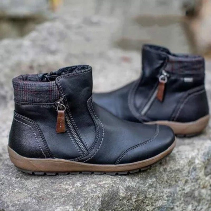 Αδιάβροτες ορθοπεδικές γυναικείες μπότες με φερμουάρ