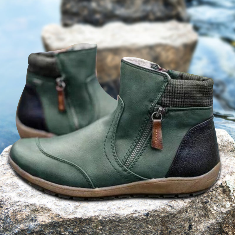 Αδιάβροτες ορθοπεδικές γυναικείες μπότες με φερμουάρ