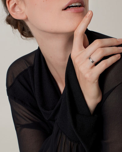 Aria - Unisex Ring Silber Größe eins Zinklegierung